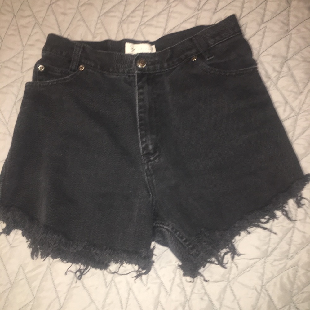 High Waisted Denim Cut Off Shorts